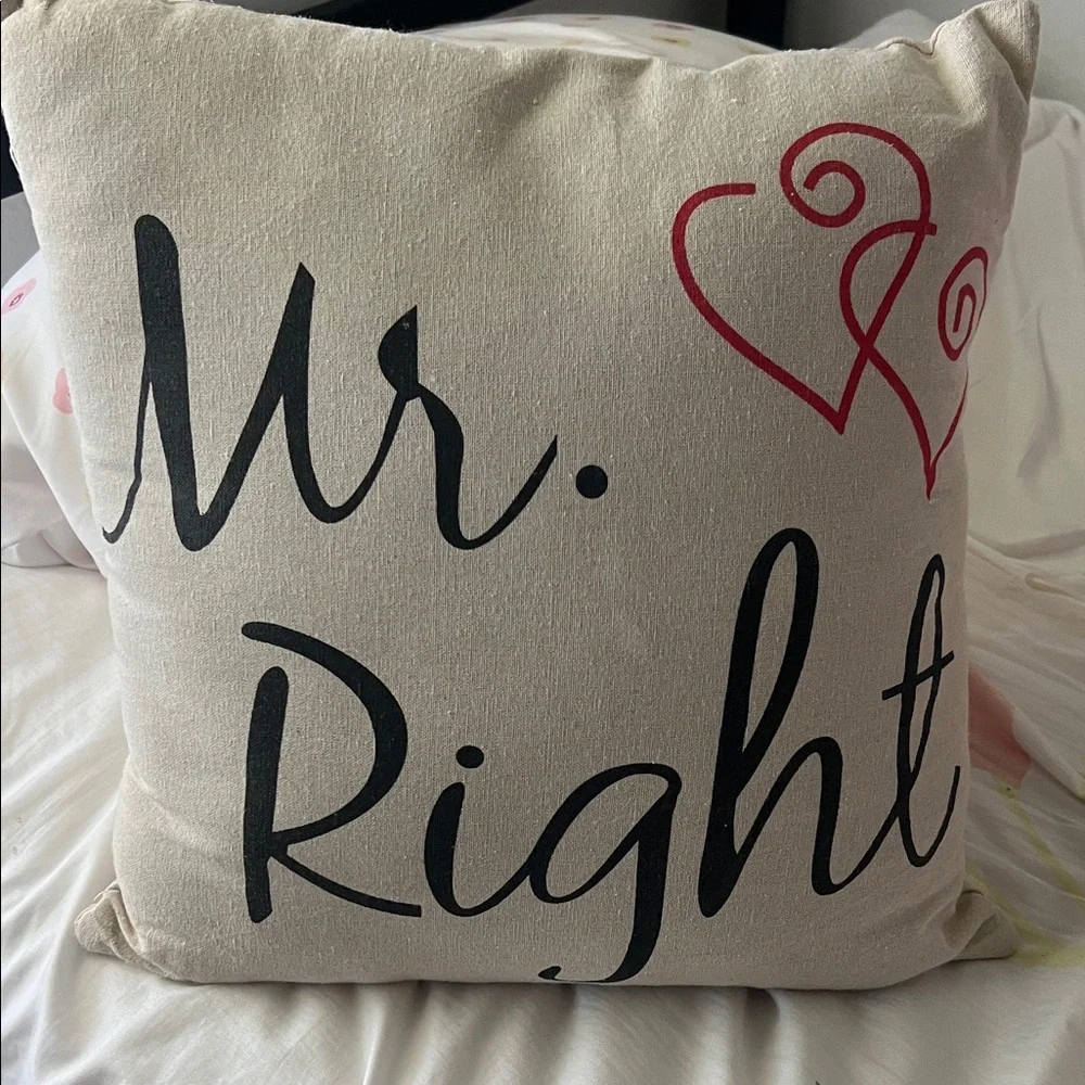 Mr. Right‎ Decorative Pillow